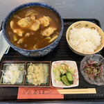 石毛屋矢田部店 - 肉倍増カレーそば・ライスセット