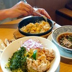 丸源ラーメン - 和風肉つけ麺・チャーハン
