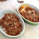 フォリオリーナ・デッラ・ポルタ・フォルトゥーナ - 熱々トリッパを取り分けてくれます！