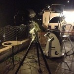 Purovansu - 屋上テラス。天体望遠鏡がでっかーいの３台。