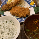 岡本 - ロースかつ＆海老フライ➕定食セット