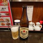 虎髭 - 瓶ビール★赤星中瓶