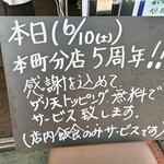 肉そば 藤七 - 無料告知看板