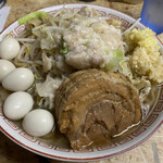 自家製麺まさき(非乳化) - 料理写真:醤油ラーメン、ウズラ（野菜少なめ、ニンニク生姜アブラ）