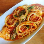 イカのトマトソーススパゲッティ