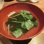 銀座 いっぱし - サービスのあら汁でございます