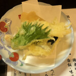 海鮮和食 魚まみれ 仲々 - キスの天麩羅