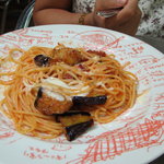 セラン - 2009/08 夏なすとパンチェッタのトマトスパゲッティ　チーズソース