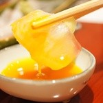 さ行 - マコガレイの刺身はボリビアの塩か黄身醤油で頂きます。