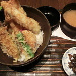 寿司の磯松 - 穴子とエビの天丼（1200円）