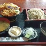 満留賀 - ミニ天丼 ミニせいろ 1,450円