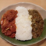 サナン - マトンカレー、ほうれん草チキンカレー