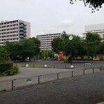 キッチン ブルー グローブ - 子供用具が見えます