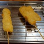 Kushikatsu Tanaka - 「穴子」（180円）と「あさり」（130円）の串カツ