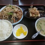 台湾料理 福祥居 - ニラとホルモン炒め定食∶麺無し
