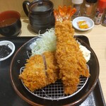 とんかつはまや - 海老ひれ定食