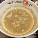 ラーメン人生JET - スープ割り投入