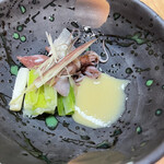 小判寿司 - 蛍イカの黄身酢和え
