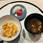 天冨良 銀座 よこ田 - 芝海老のかき揚げ天丼