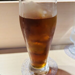 天冨良 銀座 よこ田 - 黒烏龍茶をオカワリ