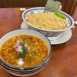 中華そば 千乃鶏 - 鰹昆布水つけ麺（塩）1000円（大盛300g）