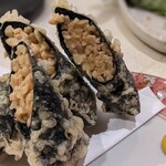 肴屋 魚まる - 挽き割り納豆天婦羅