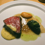 SHOLA - アルプス牛（カット後）　小松菜の中にも牛切り落とし