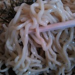 春木屋 - つけ麺･冷･普通盛1.5玉･煮玉子付￥850の中太縮れ麺（H25.8.23撮影）