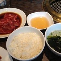 天壇 赤坂店 - ロース・カルビ定食