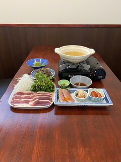 kagi 鴨と日本酒 - 京鴨のしゃぶしゃぶ鍋コース