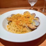 Nodo Rosso - 浅利と黄ニラとカラスミのパスタ