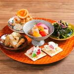 Assortment of 5 cold dishes