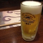 古窯庵 - 先ずは生ビール500円