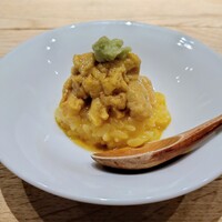 天ぷら成 - 積丹産ウニと卵かけ酢飯