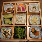 神楽坂肉寿司 - 前菜９種盛り合わせ