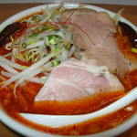 ラーメン ABE's - ８月限定：中部迷店コラボ：辛いラーメン（二郎系）　３辛