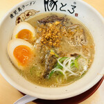 Kagoshima Ramen Ton Toro - 半熟玉子入り豚とろラーメン