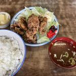 やまあ食堂 - 唐揚げ定食  750円