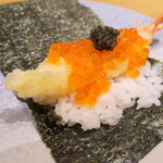 天冨良 麻布よこ田 恵比寿ガーデンプレイス店 - 車海老・キャビア・いくらの天巻き 