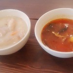 欧風キッチン りとるは - ビュッフェメニュー（チキンクリームシチューとミネストローネ）