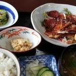 仁三郎 - 2013/８/23　いか焼と生野菜