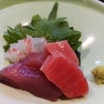 小料理 椿 - お刺身。カツオがある！