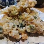 小料理 椿 - かき揚げ。