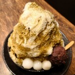 MARUFUJI CAFE - ほうじ茶カキ氷+白玉+金時♪