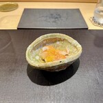 パルコ フィエラ - 知床産キンキのサラミ〆＆根曲がり竹、レモンソース、グラッパの自家製からすみ