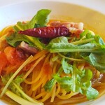 ナポリの食卓 - 料理写真:パンチェッタとルコラの辛口フレッシュトマト