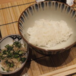 割烹さいお - 釜炊きコシヒカリ＆鯵そぼろ