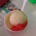 グーギーズファーム軽井沢工房 - はっさくフローズンヨーグルトにトッピング