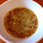 七麺鳥 - あっさり鶏醤油つけ麺の汁