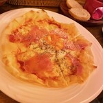 Bistro LaTour - 生ハムと半熟卵のpizza　968円